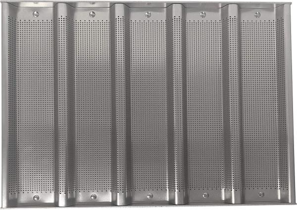 RK Bakeware China Foodservice NSF Commercial Bakeware 5 Count 3 Inch Sub Sandwich Roll Pan Baking Tray