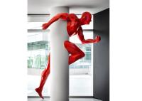 Grande decoração moderna pintada da parede da escultura de Art Geometric Running Man Fiberglass