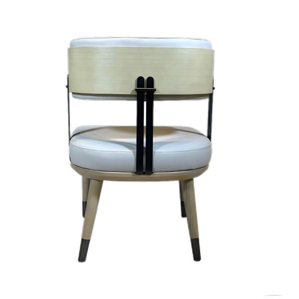 Unfixed Leather Padded Hotel Dining Chair Furniture Wooden Framework
