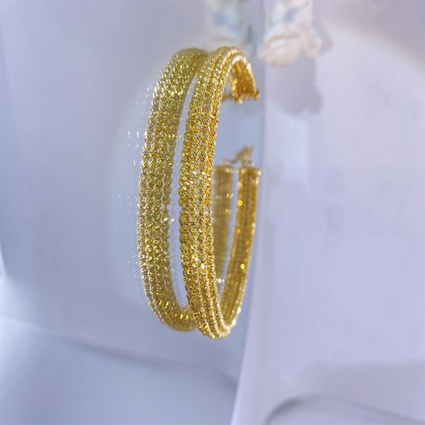 Chic Small Gold Plumeria Earrings