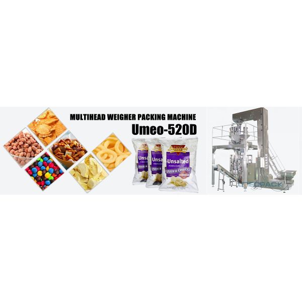 Automatic vertical crisps nitrogen potato chips weighing packaging machine