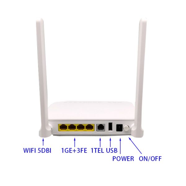 Маршрутизатор модема набора микросхем GPON 1GE 3FE 1TEL 2.4g Wifi Hg8546m GPON ONU ONT Hisilicon