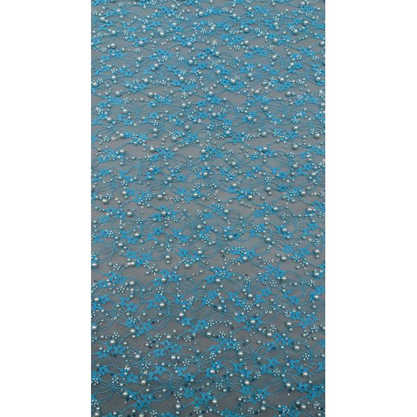 Tejido de encaje de bordado con cuentas de lujo Tejido de bordado de encaje duradero y elegante Oportunidades de cumpleaños de bodas Tejido de bordado con cuentas de alta calidad