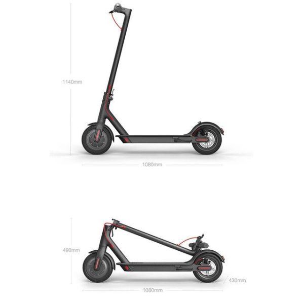 Portable 8.5 Inch Mijia M365 Stand Up Two Wheel Electric Scooter Foldable For Adults