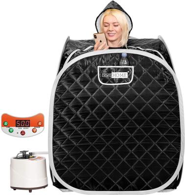 Modern Portable Remote Control Foldable Personal Spa Chair Foldable Sauna Steam Bag Sauna Spa Tent Therapeutic Home Therapeutic Black
