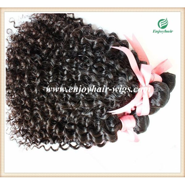 Brazilian 5A virgin remy hair weave ,natural color(can be dye) deep curly 10''-26''length