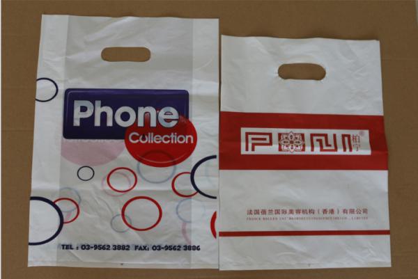 High Tensile Force Printed Die Cut Handle Bags High Bearing Capacity