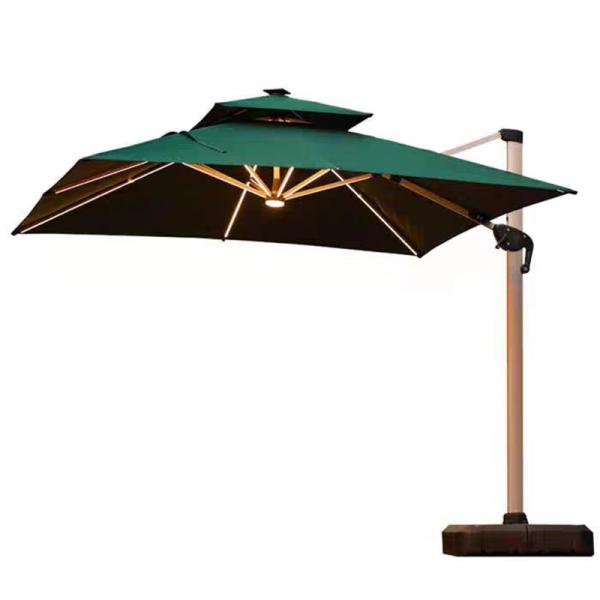 Parapluie à levier de jardin de couleur personnalisée pour espace extérieur personnalisé