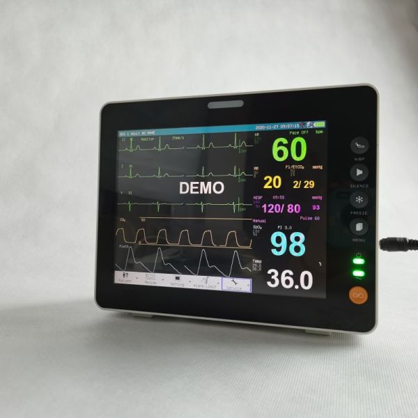 Durable 8 Inch Vital Signs Monitor 6 Parameter ICU Medical Essential Portable Vital Signs Monitor