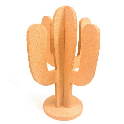 H22cm Diy personalizou a forma do cacto de Cork Notice Board Pin Handicrafts