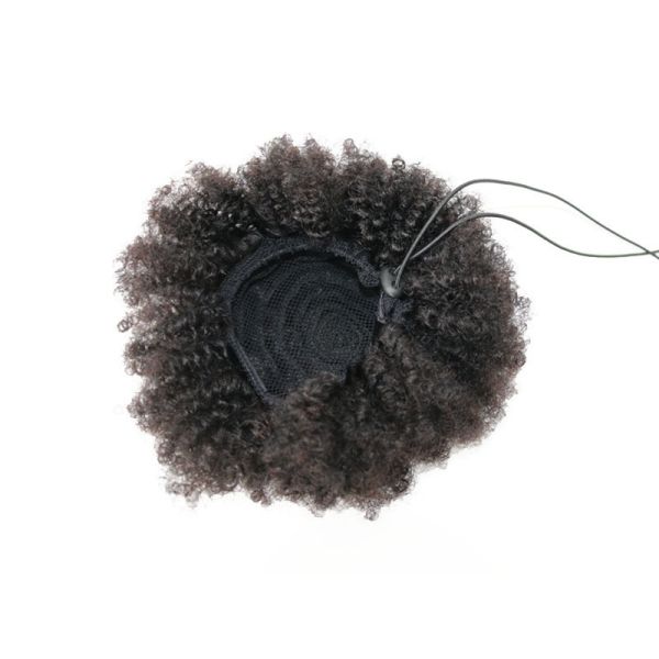 Kinky Curly Brazilian Drawstring Ponytail Hair Extensions with Elastic String Wrap Around