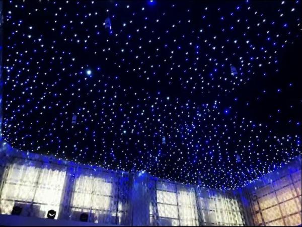 Hot Sale 4*6m Blue And White LED Cloth LED Star Curtain For Stage Party Decoration Effect Backdrop LED Light