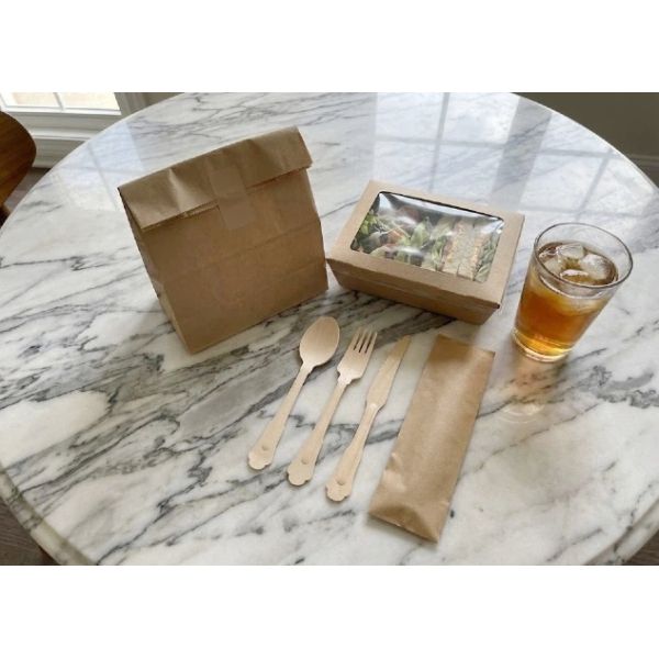 Bulk 200mm Disposable Bamboo Cutlery Wooden Knife Eco Friendly