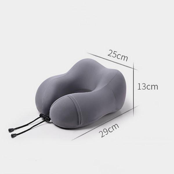 Cool Ice Silk Comfortable Travel Portable Memory Foam Removable Washable Sleep Neck Pillow