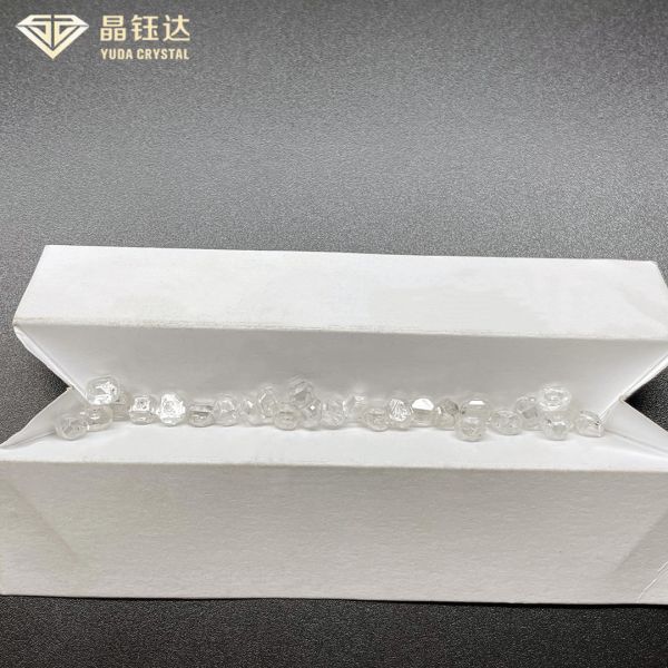 Диаманты 1 лаборатории 0.5ct неграненого алмаза карата выросли лабораторией, который HPHT белые польские
