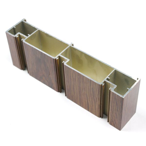 Wardrobe Door 6063 Wood Finish Aluminium Trim Profiles