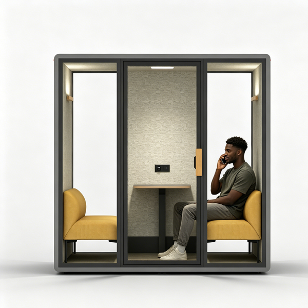 Glass Soundproof Meeting Pods Workplace Booth For Contemporary Office Interiors