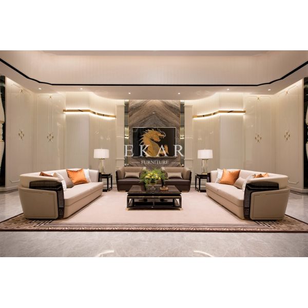 Couch Living Room Recliner Set Modern Leather Sofa W008SF