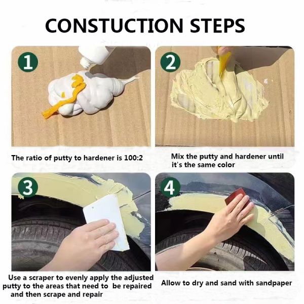 Poly Putty Good Polish  Polyester Putty with Hardener for Car