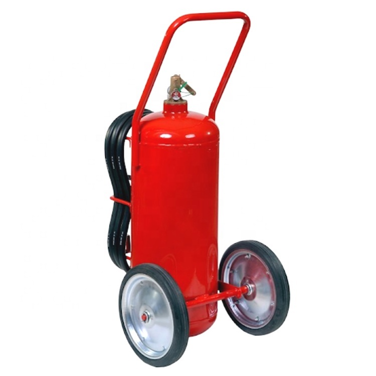 25KG Wheeled ABC Dry Powder Trolley Fire Extinguisher, Heavy‑Duty Mobile Fire Suppression Unit with Hose & Trolley Frame