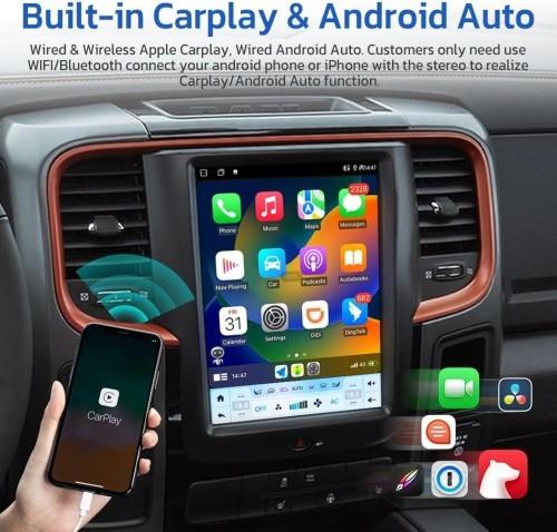 VIKNAV ワイヤレスカー 1500 Dodge Ram ラジオアップグレード 2014 2015 2016 2017 10.4インチ