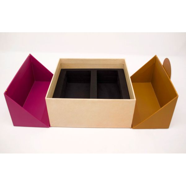 Переработанные материалы Косметическая коробка для подарков с двойными дверями для женской изысканной косметики