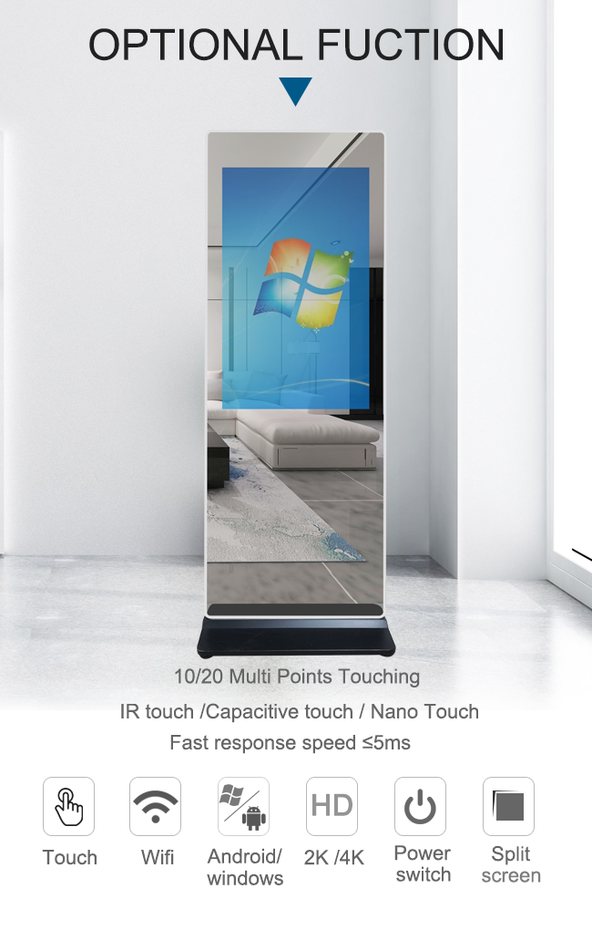 ROHS Bluetooth Multifunctional Indoor Digital Signage In Gym