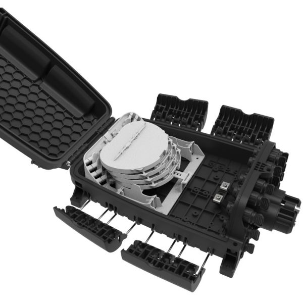 GFS-16QX-1 Pre-connectorized Fiber Distribution Box IP68 378*255*116mm 96cores max16 pre-connected adapter aerial-mount