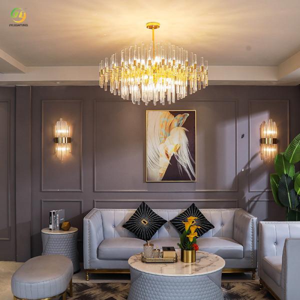 JYLIGHTING Modern Simple Living Room Lamp High-end Hall Crystal Chandelier Italian Minimalist Light Luxury Restaurant	Crystal Pendant Light
