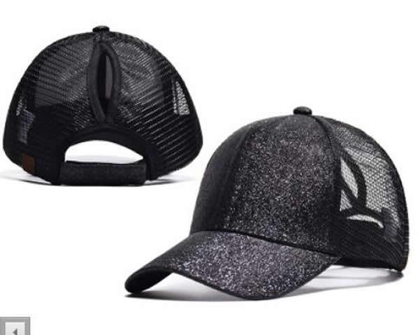 Wholesale Adjustable mesh baseball cap Back Hole Pony Tail Snapback Cap patchwork sports sun hat with a ponytail slot