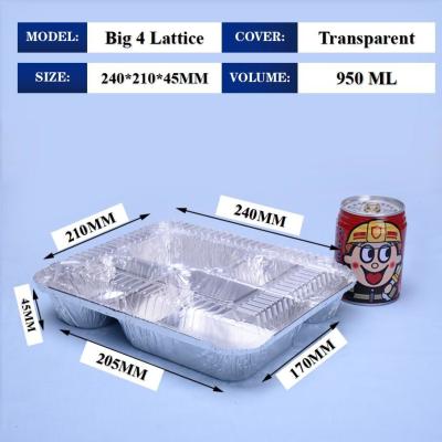 Manufacture by Ourself and Good Quality Disposable Square Aluminum Foil Lunch Box High Temperature Resistant