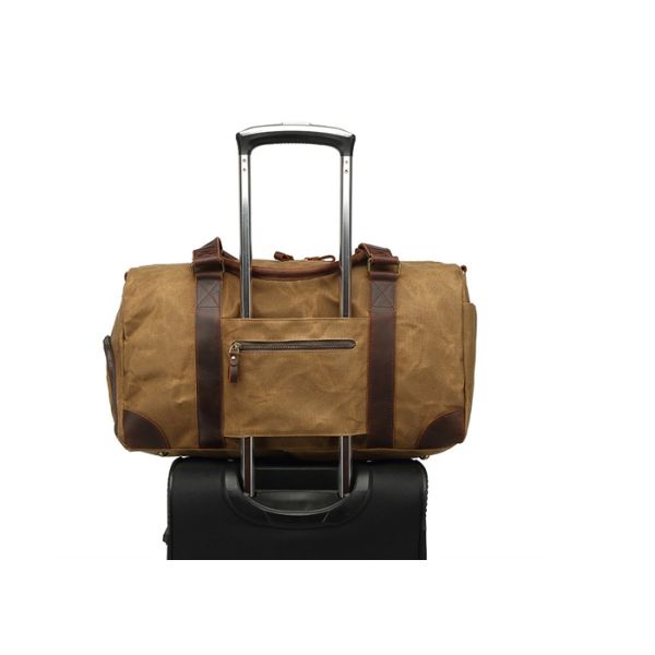 Mens Daily Life Leather Overnight Duffel Bag