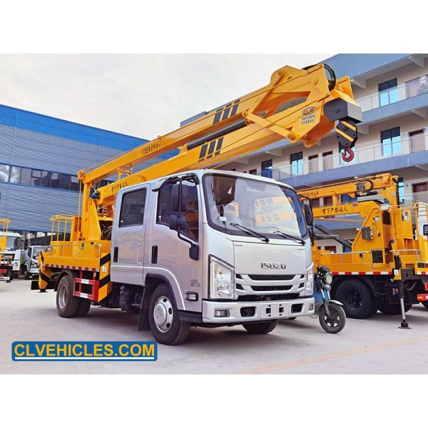 100P Crew Cab ISUZU Aerial Platform Truck 12m - 18m Diesel Fuel