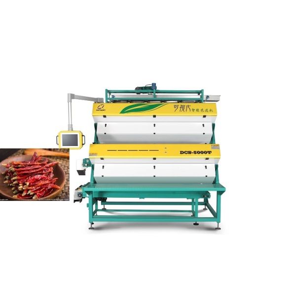 Alto clasificador del color de los chiles de la transformación de los alimentos