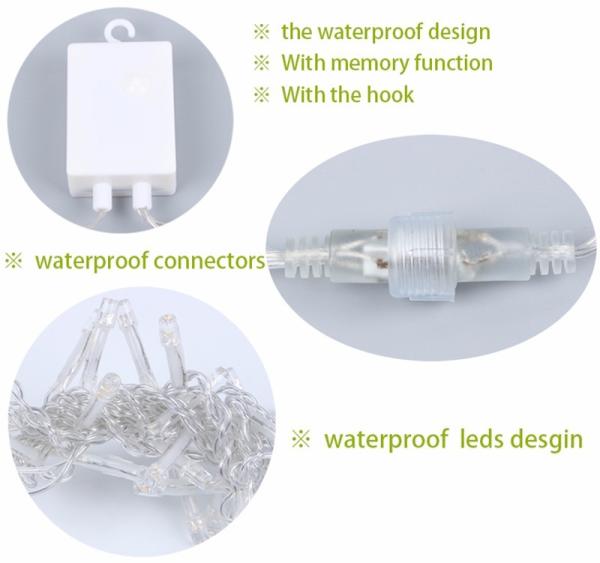 3M Width LED Home Outdoor Holiday Christmas Decorative Wedding xmas String Fairy Curtain Garlands Strip Party Lights