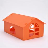 Boîte de rangement en plastique ondulé réutilisable personnalisée Carton d'archives en feuille creuse orange