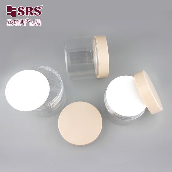 PET008 200g 250g 300g Plastic Inject-Blow PET Jar With Screw Cap For Body Scrub Hair Masks Cream