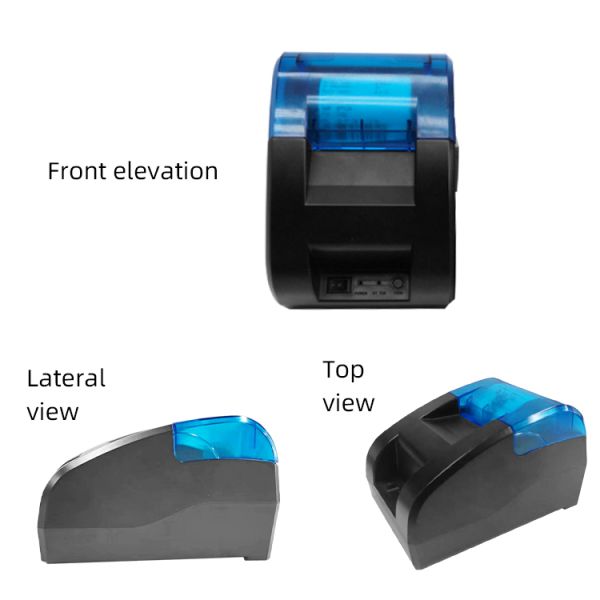 Adapter Direct Power Supply Design Black POS58B 58MM USB 2 Inch Invoice Thermal Printer