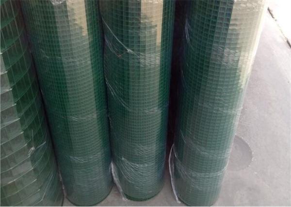 25m 14 Gauge 2x4 In Chicken Green Vinyl Coated Welded Wire Fencing For Garden