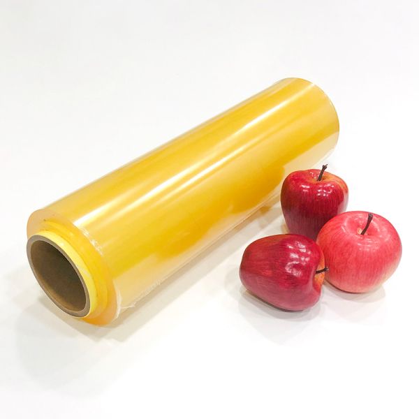 Transparent Food Plastic Wrap Roll Casting Soft PVC Cling Film Jumbo Roll