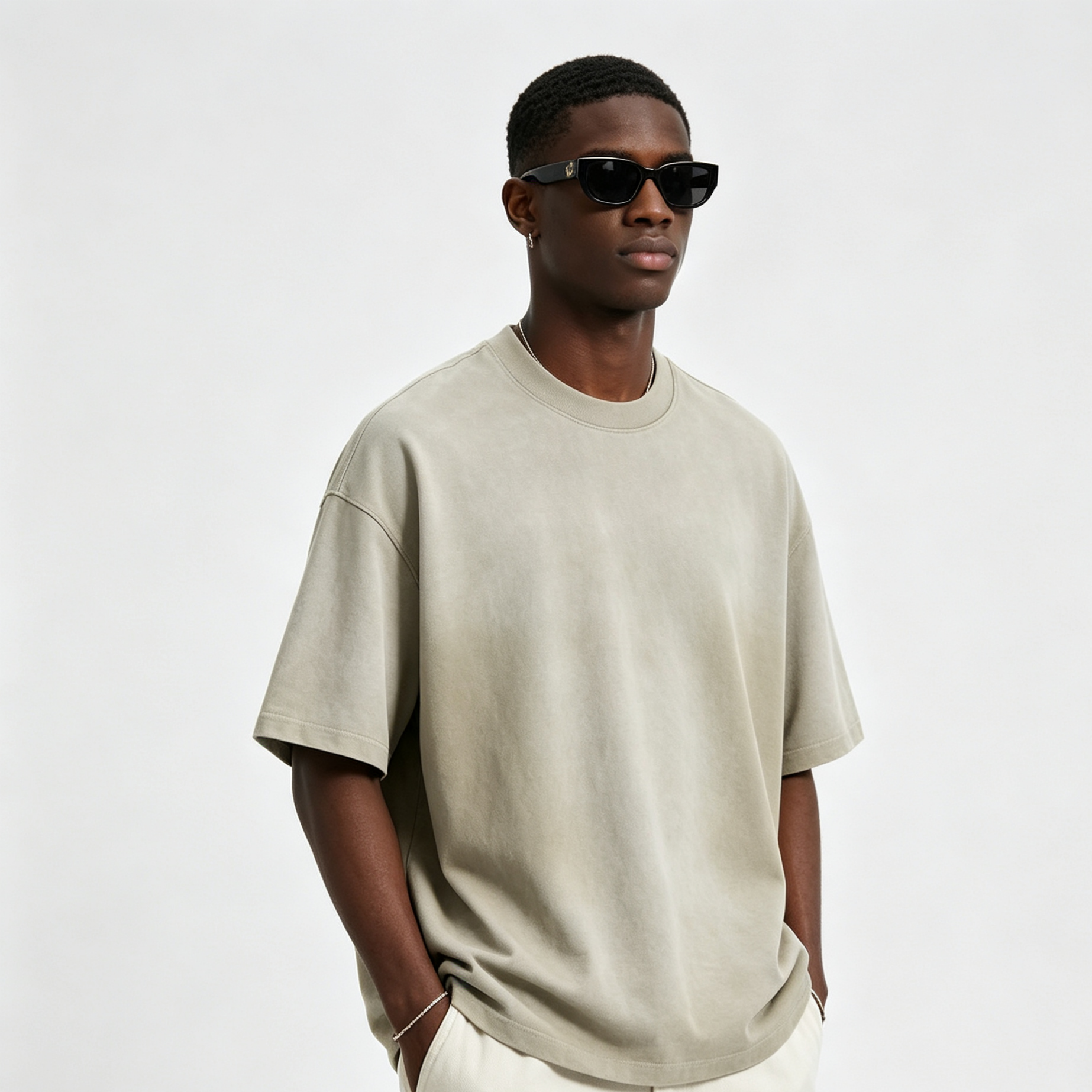 Cotton Men's Custom Polo Shirts Gradient Washed Oversized Polo Shirt 270GSM