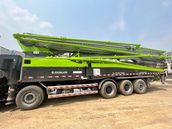 2014 Zoomlion 63m pompe à béton sur Scana 10*4 camion en état de rénovation avec design vert