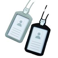 Porteur de carte en silicium professionnel avec la ceinture de col de lanyard sans BPA