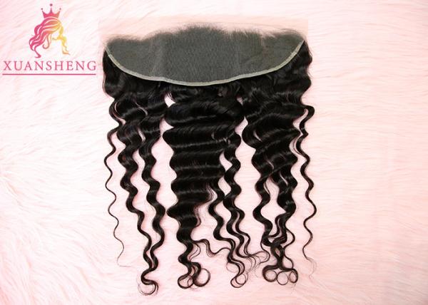Virgin Indian Hair 13x4 Lace Frontal No Tangle Loose Wave Silky Swiss Lace Frontals