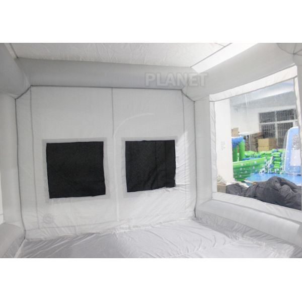 станция картины будочки брызг автомобиля 6x4x3m УЛЬТРАФИОЛЕТОВАЯ устойчивая серебряная раздувная для картины автомобиля