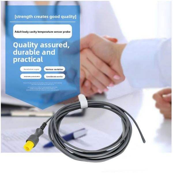 Compatible Reusable Temperature Probe for 37392 Body Cavity General Purpose 2 Pins Monitor Temperature Probe