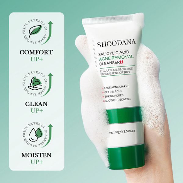 Private Label Vegan Herbal Cream Oil Free Facial Cleanser Anti-Acne Organic Amino Acid for All Skin