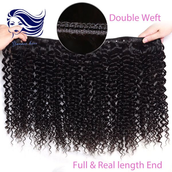 Нарисованный двойник Unprocessed Weave волос девственницы малайзийского Kinky курчавый