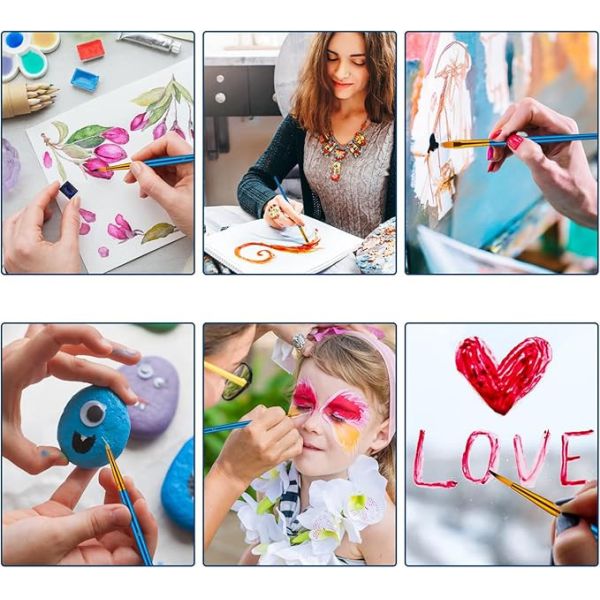 Acrylic Painting Watercolor Blue Artist Paint Brushes Set For Body Face Rock Canvas (Pintura acrílica en acuario con pintura azul)