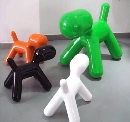 Modern fiberglass puppy chair children dog shape scoop chair